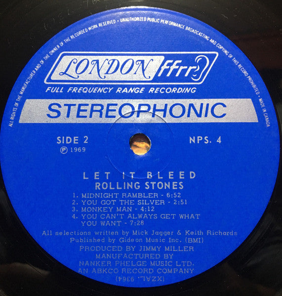 Rolling Stones, The - Let It Bleed - 1969