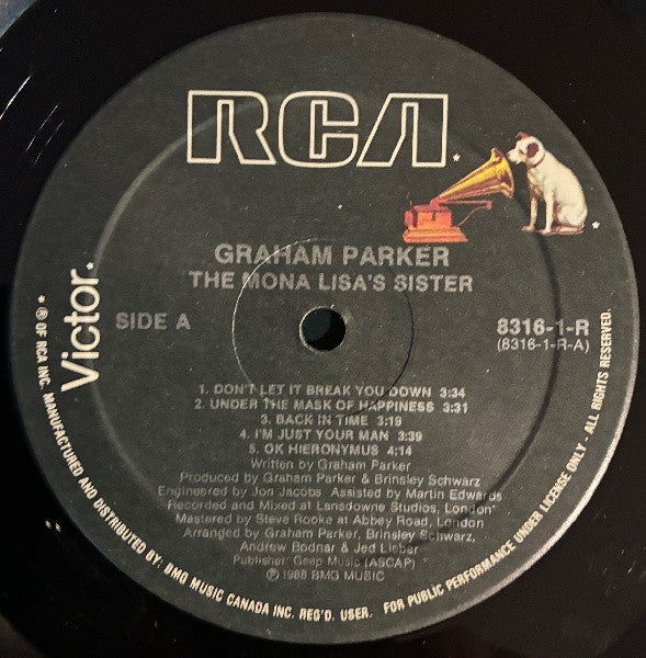 Graham Parker - The Mona Lisa's Sister - 1988