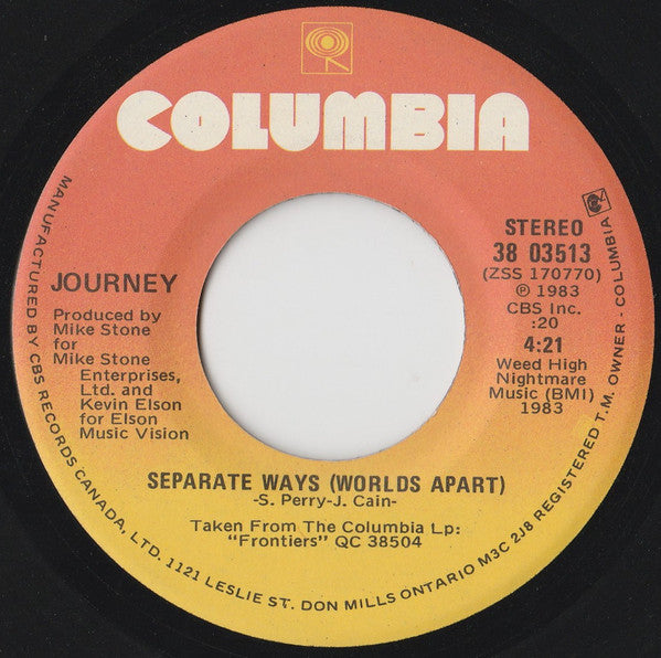 Journey - Separate Ways (Worlds Apart) / Frontiers