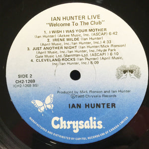 Ian Hunter - Welcome To The Club - Live - 1980