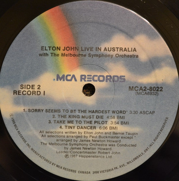 Elton John - Live In Australia (With The Melbourne Symphony Orchestra) - 1987