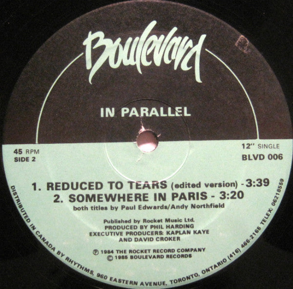 In Parallel - Reduced To Tears - 1985