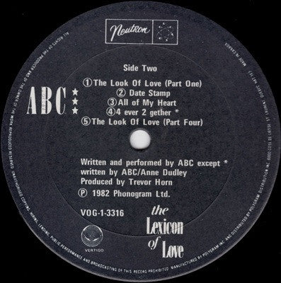 ABC - The Lexicon Of Love - 1982