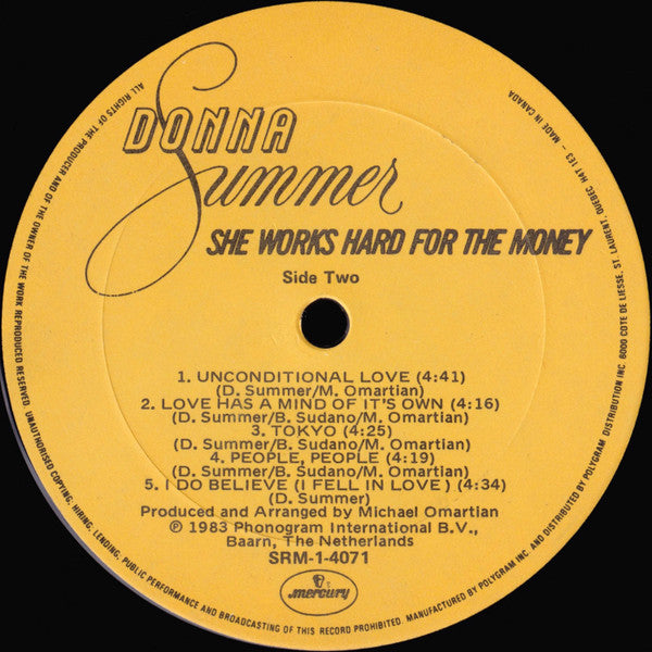Donna Summer - She Works Hard For The Money - 1983