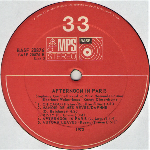 Stéphane Grappelli - Afternoon In Paris