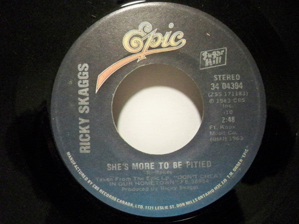 Ricky Skaggs - Honey (Open That Door) / She's More To Be Pitied Vinyl Record