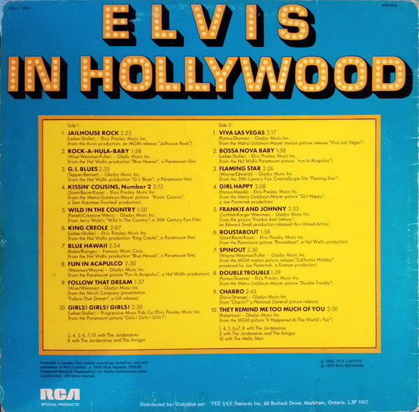 Elvis Presley - Elvis In Hollywood - 1976