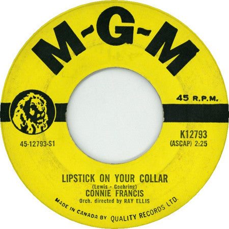 Connie Francis - Lipstick On Your Collar / Frankie