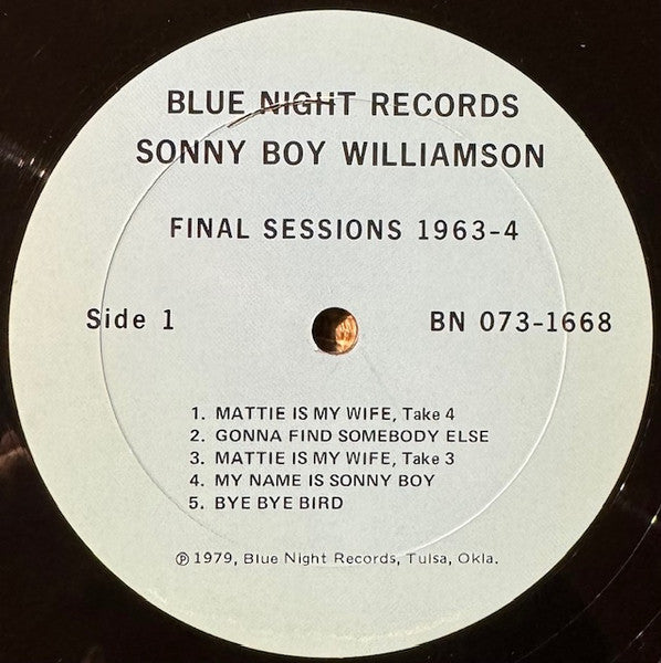 Sonny Boy Williamson - Final Sessions 1963-4 - 1979