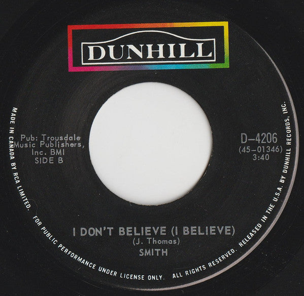 Smith (3) - Baby It's You / I Don't Believe (I Believe)