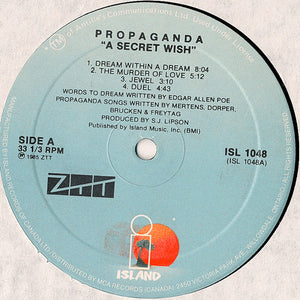 Propaganda - A Secret Wish - 1985
