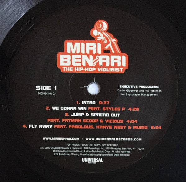 Miri Ben-Ari - The Hip-Hop Violinist Vinyl Record