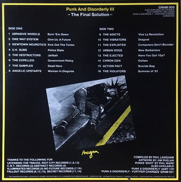 Various - Punk And Disorderly III - The Final Solution - 1983