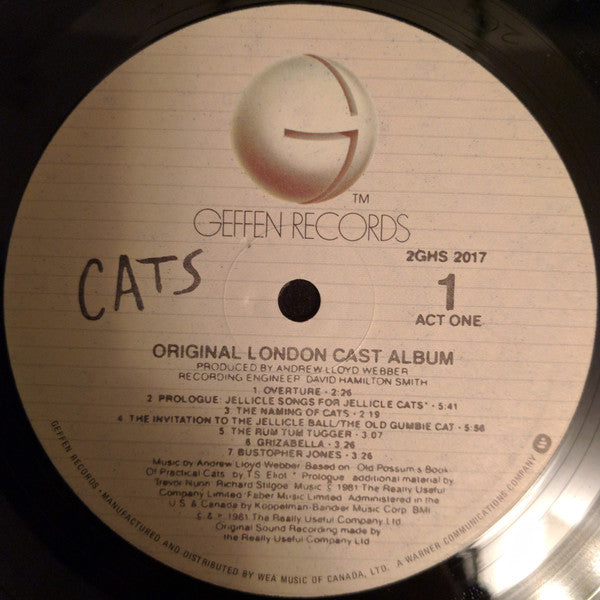 Andrew Lloyd Webber - Cats: Original London Cast Album - 1981