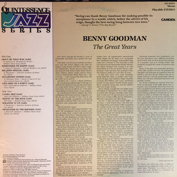 Benny Goodman - The Great Years - 1979