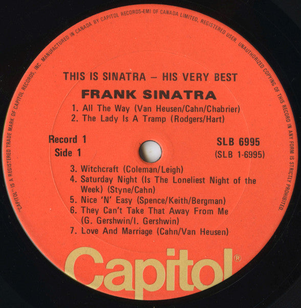 Frank Sinatra - This Is Sinatra ...His Very Best -