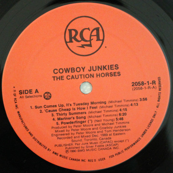 Cowboy Junkies - The Caution Horses Vinyl Record