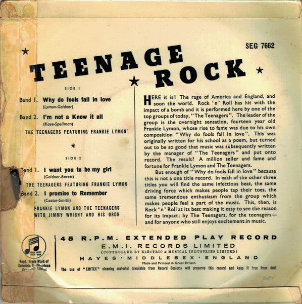 Frankie Lymon & The Teenagers - Teenage Rock