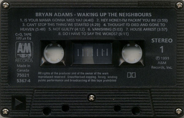 Bryan Adams - Waking Up The Neighbours - 1991