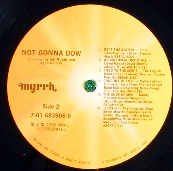 Various - Not Gonna Bow - 1986