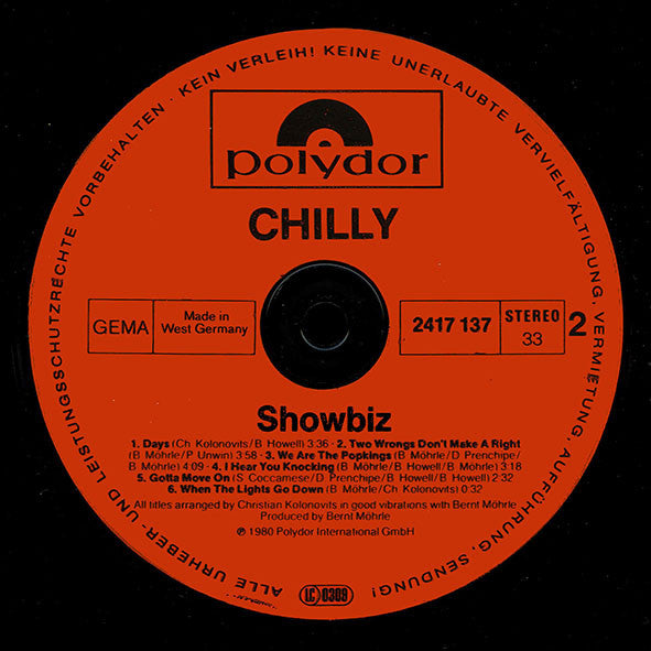 Chilly - Showbiz - 1980