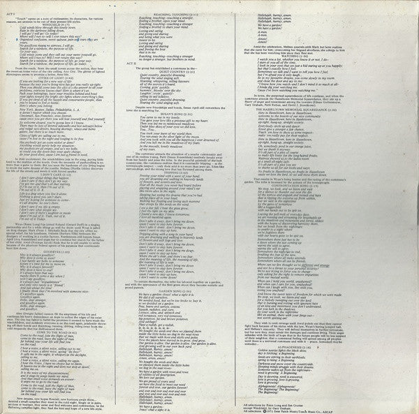 Plowright Players, The, Kenn Long, Jim Crozier - Touch - Original Cast Recording - 1971