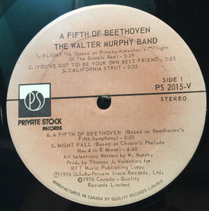 The Walter Murphy Band - A Fifth Of Beethoven Vinyl Record