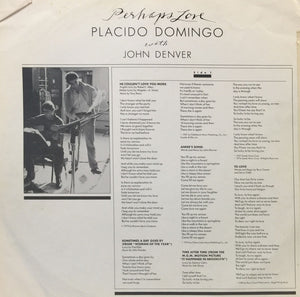 Placido Domingo with John Denver - Perhaps Love Vinyl Record