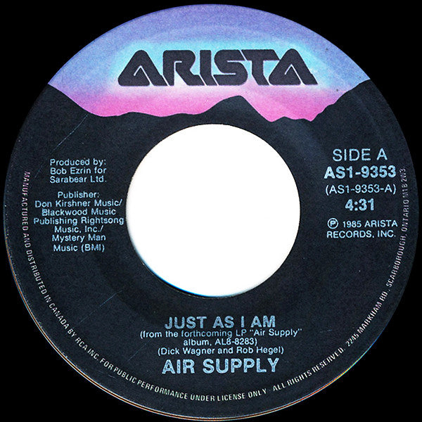 Air Supply - Just As I Am - 1985