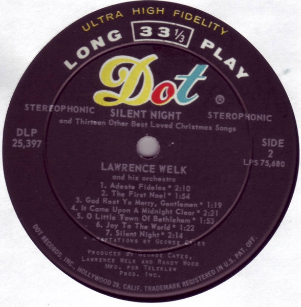 Lawrence Welk - Silent Night (And 13 Other Best Loved Christmas Songs) - 1961