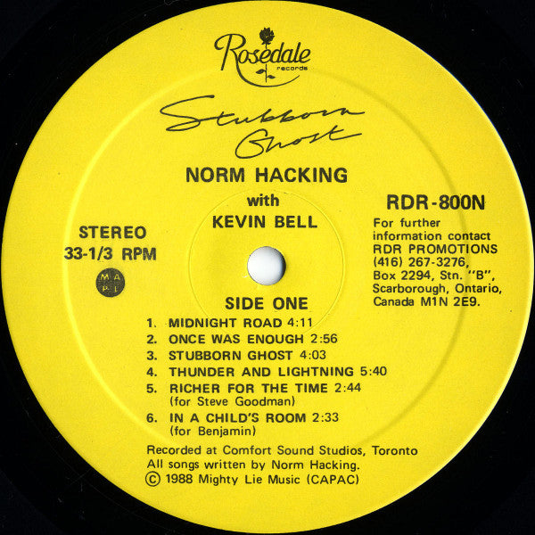 Norm Hacking With Kevin Bell - Stubborn Ghost - 1987
