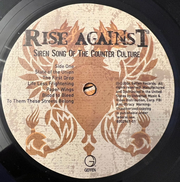 Rise Against - Siren Song Of The Counter Culture Vinyl Record