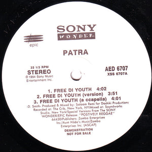 Patra / Tony Rebel - Free Di Youth / Teach The Children - 1994