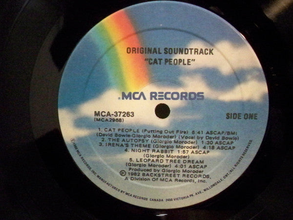 Giorgio Moroder - Cat People (Original Soundtrack) - 1982