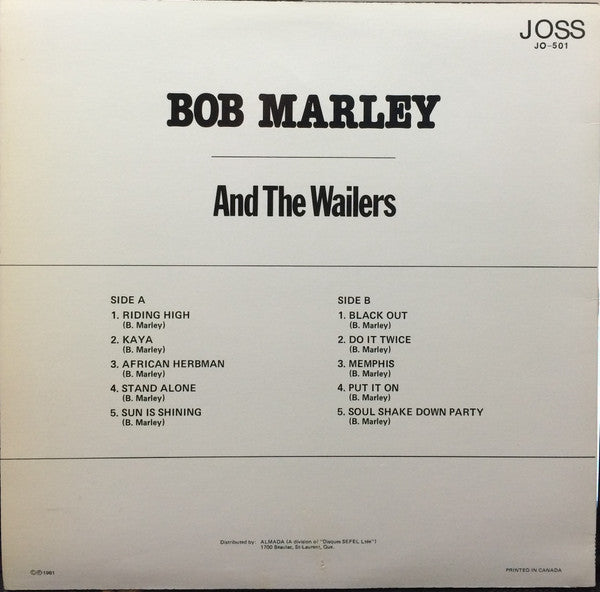 Bob Marley & The Wailers - Bob Marley And The Wailers - 1981