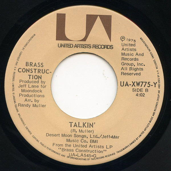 Brass Construction - Movin' / Talkin'