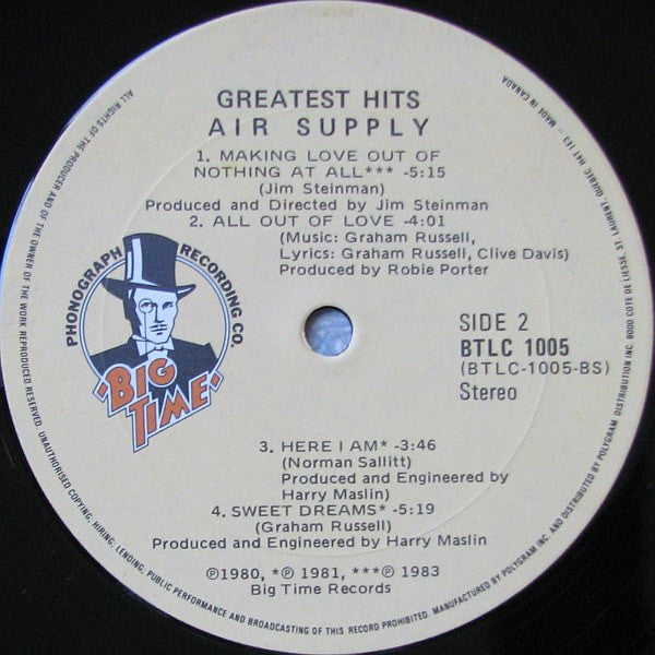 Air Supply - Greatest Hits - 1983