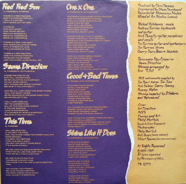 INXS - Listen Like Thieves - 1985