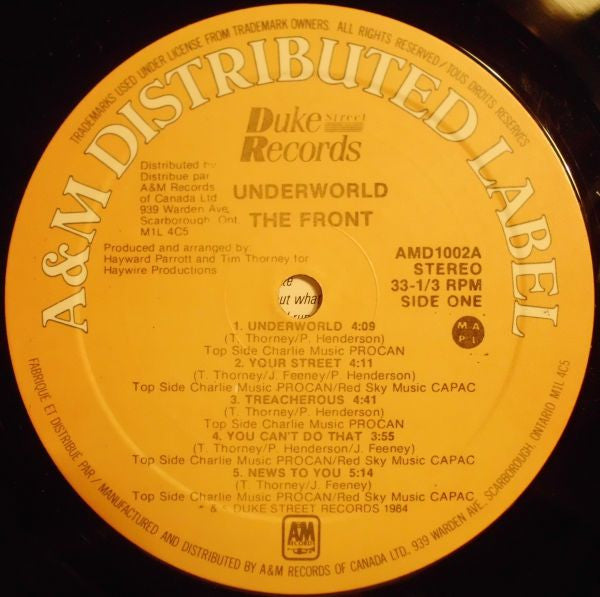 Front, The - Underworld - 1984