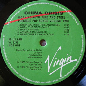 China Crisis - Working With Fire And Steel - Possible Pop Songs Volume Two - 1983