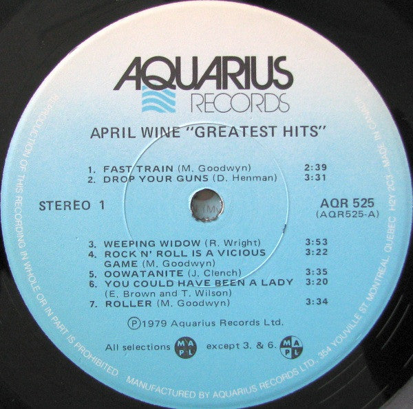April Wine - Greatest Hits - 1979