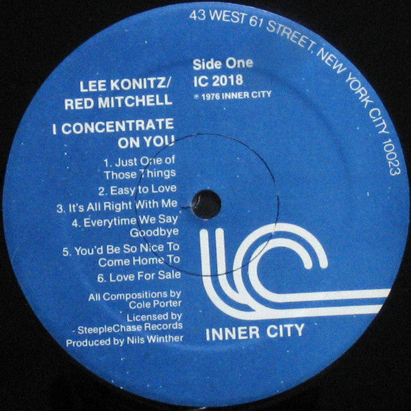 Lee Konitz & Red Mitchell - I Concentrate On You (A Tribute To Cole Porter) Vinyl Record