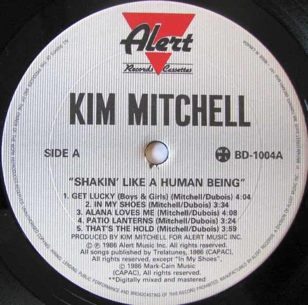Kim Mitchell - Shakin' Like A Human Being - 1986
