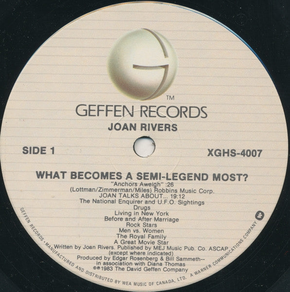 Joan Rivers - What Becomes A Semi-Legend Most? - 1983