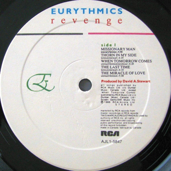 Eurythmics - Revenge - 1986