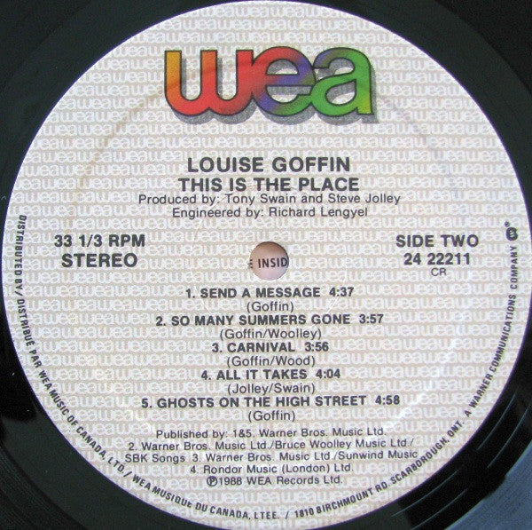 Louise Goffin - This Is The Place - 1988