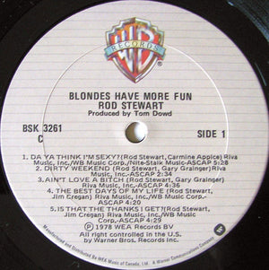 Rod Stewart - Blondes Have More Fun Vinyl Record