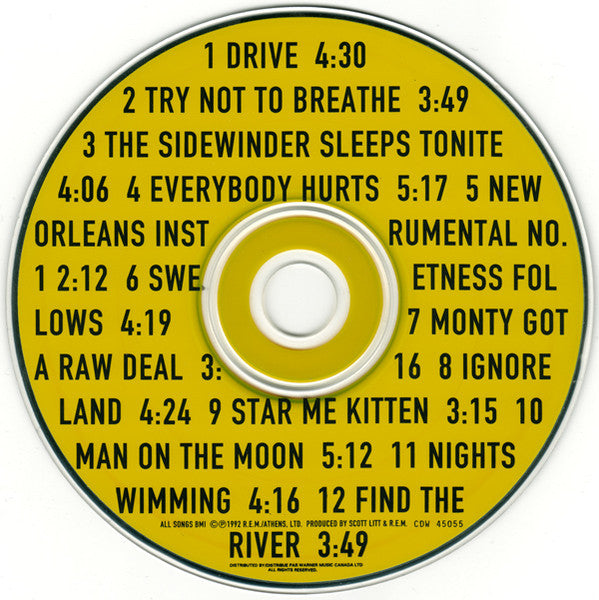 R.E.M. - Automatic For The People (CD) - 1992
