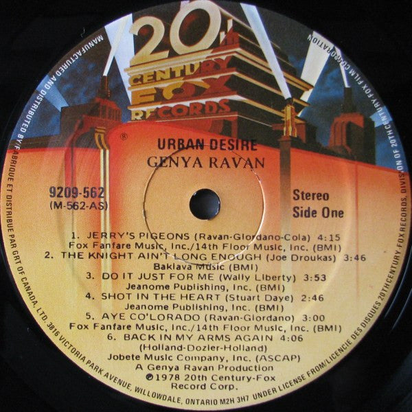 Genya Ravan - Urban Desire