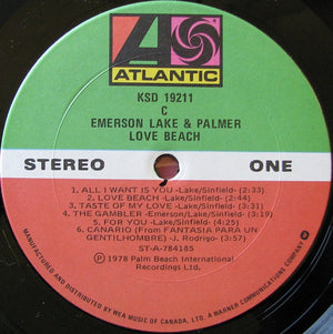 Emerson, Lake & Palmer - Love Beach